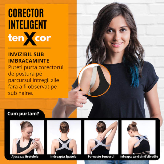 Corector de Postura cu Senzor de Vibrație