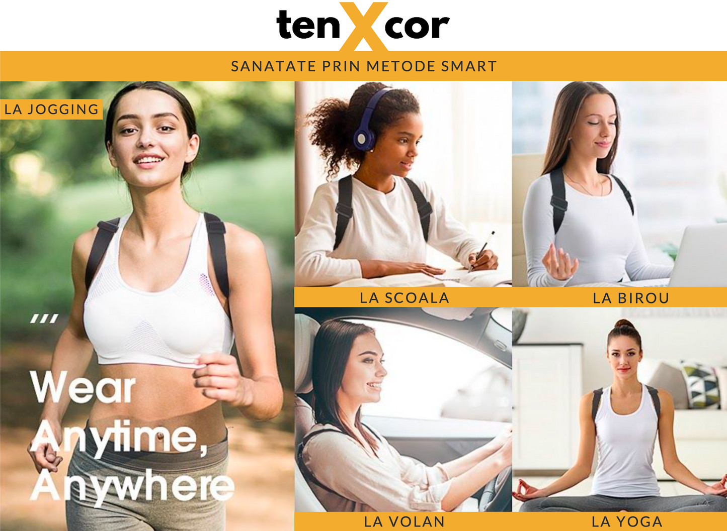 Corector de Postura cu Senzor de Vibrație