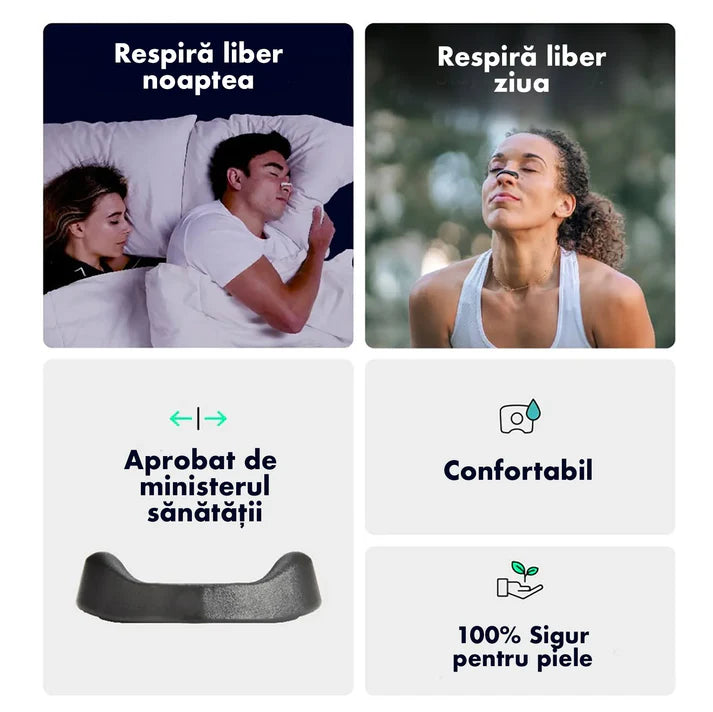 Respix™ Banda Nazala Anti-Sforăit Magnetică și Respirație Ușoară
